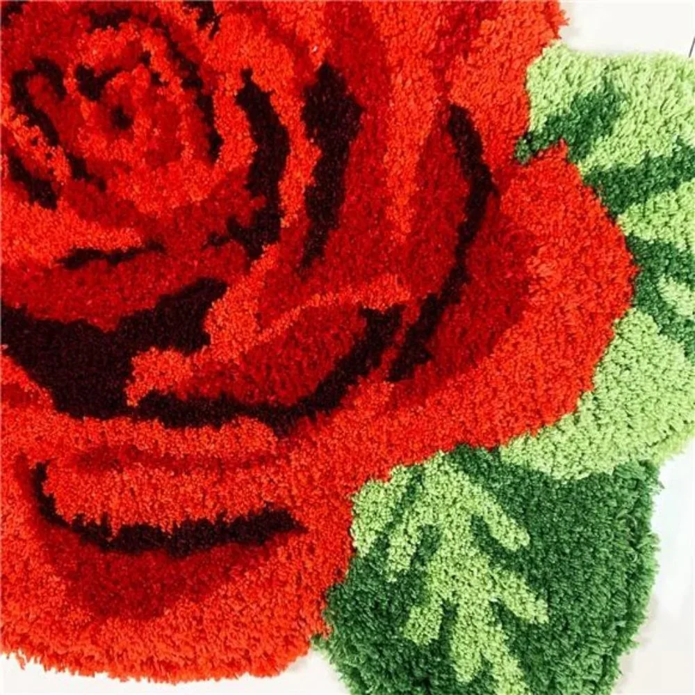 Red Rose Toilet Rug 23.6